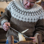 James Crombie in his workshop 2018